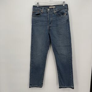 Levis Wedgie Straight Button Fly Ankle Jeans Size 30 Cotton Classic